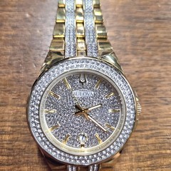 Bulova Men’s Crystal Quartz Date Gemmed Gold Stainless Steel Watch 40 MM 98k102