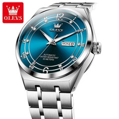OLEVS Men Automatic Mechanical Watch Stainless Steel Luminous Date Display Watch