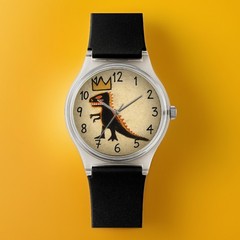 BASQUIAT KING Crown Dinosaur MET NYC Pop Art Wrist Watch Wristwatch