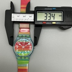 Swatch Color The Sky Men Watch 34mm Rainbow Dial Swiss GS124 New Battery