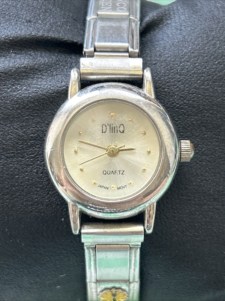 D’linQ Silver Tone Charms Women’s Quartz Watch