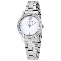Citizen Quartz White Dial Stainless Steel Women’s Watch EL3081-58A