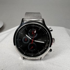 46mm Montres Carlo Men’s Sport Fashion Luxury Analog Metal Mesh Band Dress Watch