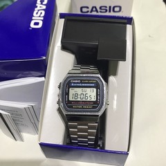 CASIO A168 Men Silver Digital Alarm Chrono Watch New Battery Working