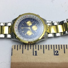 Vintage Haband Silver and Gold Tone Men’s Chronograph Watch – UNTESTED!