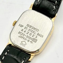 [Excellent Condition/New Battery] SEIKO Ladies’ Watch Gold Square 2C20-5000
