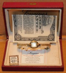 Vintage Longines Wittnauer Ladies Watch 10K Gold Filled 17j w/ Box Papers AS IS