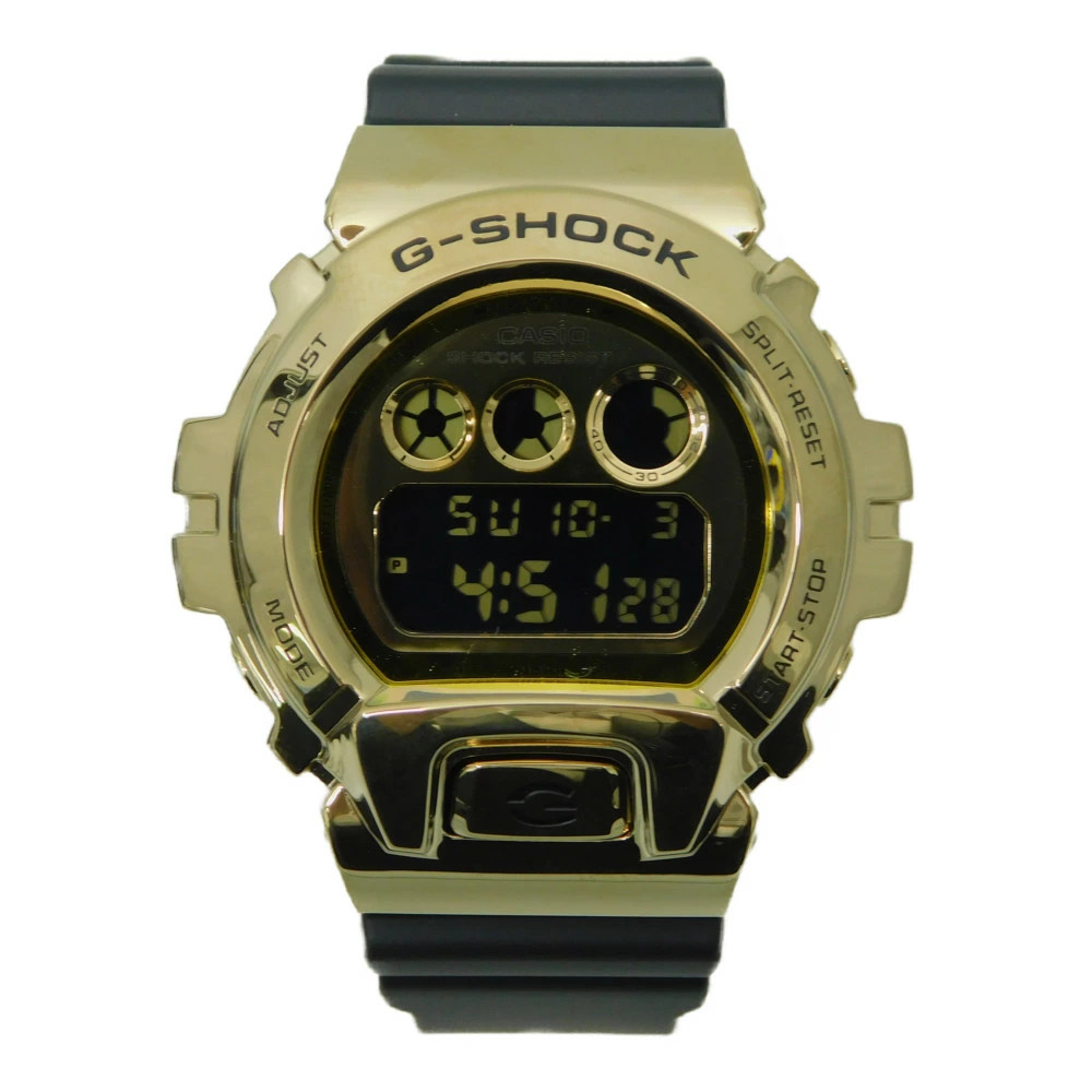 CASIO G SHOCK G SHOCK GM 6900G 9JF Quartz Digital Rubber Black x Gold 20 ATM Wat
