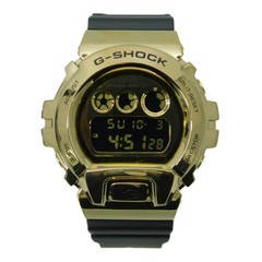 CASIO G SHOCK G SHOCK GM 6900G 9JF Quartz Digital Rubber Black x Gold 20 ATM Wat