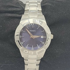 Fossil PR5334 Womens Silver Stainless Steel Analog Dial Quartz Wrist Watch DE165