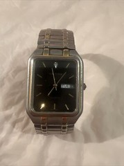 Vtg SilverTone Waltham WME13038 PC33 SR626SW Date Diamond? Men Watch Not Working