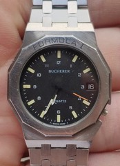 Vintage project men’s Bucherer Formula 1 Oakk vision quartz watch repair