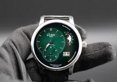 Glashutte Original Panomatic Lunar Stainless Steel Watch 1-90-02-13-32-31 Green