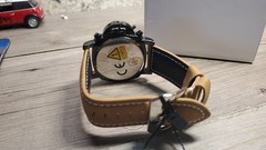 POEDAGAR Men’s Cushion Case Crown Guard Chronograph Quartz Watch