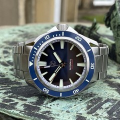 Zelos Swordfish V2 Midnight Blue Sunburst Automatic NH35 300m Dive Watch 42mm
