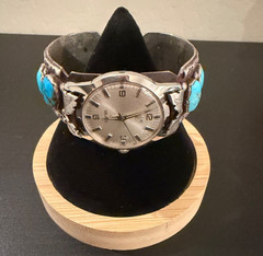 Genuine Bisbee Turquoise and Mother of Pearl Watch