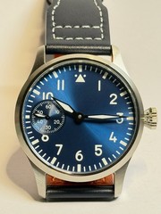Pike Watches Aviator Manual Wind Pilot’s Watch 42 mm, Handmade and Very Precise