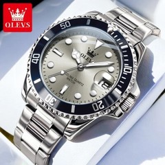 Waterproof Watch Men’s Quartz OLEVS Luminous Luxury Stainless Men Steel Strap