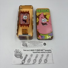 Vintage 2004 Nickelodeon Patrick SpongeBob Movie LCD Watch Tin Case Burger King