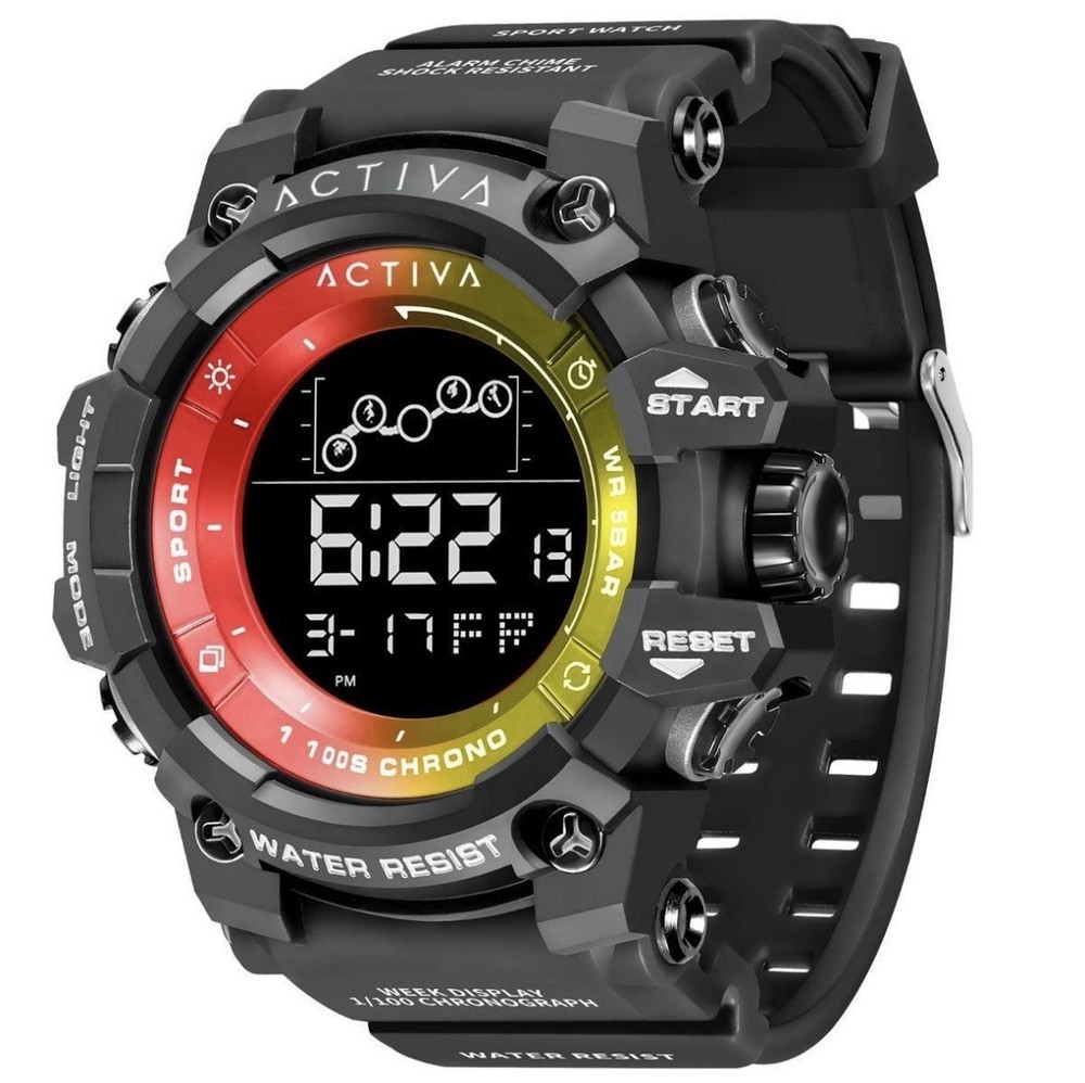 Activa Summit X ACW8082-007 Digital Sport Watch 50mm Black New in Box