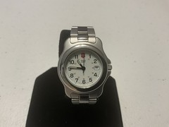Victorinox Swiss Army Officer Women’s Watch Stainless Steel NEW BATTERY 6-1/4”