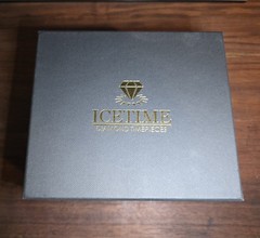 ICETIME Silver Diamond Skeleton Automatic Men’s Metal Wristwatch w/ Box
