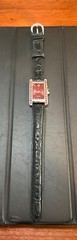 Avon January Birthstone Watch 2004 Rhinestones Genuine Leather Strap New No Box