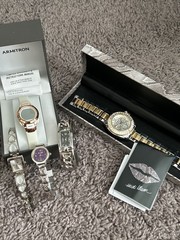 Lot of womens watches (6) Heldi Klum Armitron. Fondini and Mudd