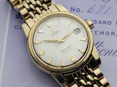 Vintage 14K Gold & Stainless steel Omega Seamaster Date automatic “BIG SEAHORSE”