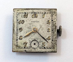 Vintage CROTON 634 F3X 17 Jewels Art Deco Men’s 21mm Watch Movement PARTS REPAIR
