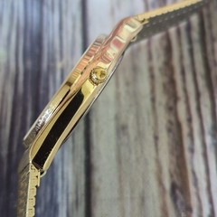 Vintage Wittnauer QWR Mens Watch Gold Tone NOS Presentation W/ Box Needs Battery