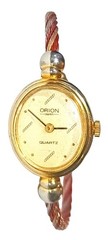 Vintage Women’s ORION Swiss Made Quartz Watch Twisted Cable Bangle Cuff Band