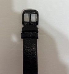 FOSSIL BQ3427 Black IP Stainless Steel Crystal Dial PU Strap Watch Tested