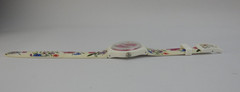 Vintage Swatch Gent Floral Watch Pink Dial White Band Swiss Made Original Case