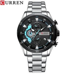 CURREN Men’s Luxury Chronograph Watch – Stainless Steel Sport Quartz Watch