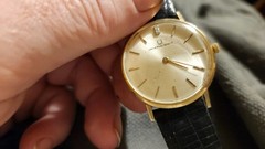 universal geneve ultra thin vintage watch with rare double diamond setting