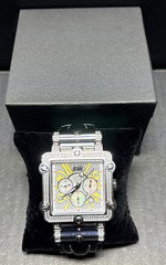 JBW Phantom 46mm Diamond Bezel Stainless Steel Chronograph Men’s Watch