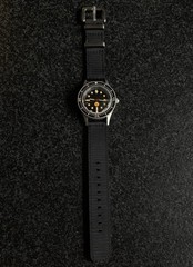Russian Radiation Fifty Five Fathoms Military Silver Dive Watch Vintage 200M WR
