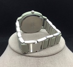 Isaac Mizrahi Live Gray Rubber Stainless Steel Wrist Watch-Works W1113