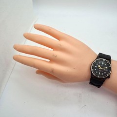 Alba Diver Watch Mens Automatic Rubber Strap Black Gold 36mm wrist 22cm