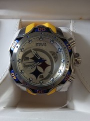 INVICTA 33085 NFL 52mm Venom Gen III Swiss Quartz Chrono Strap Watch – Steelers