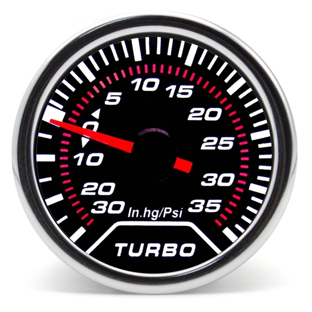 2″ 52mm Universal 12V LED Smoke Len -1~0~2 BAR Turbo Boost Gauge Meter / Turbo B