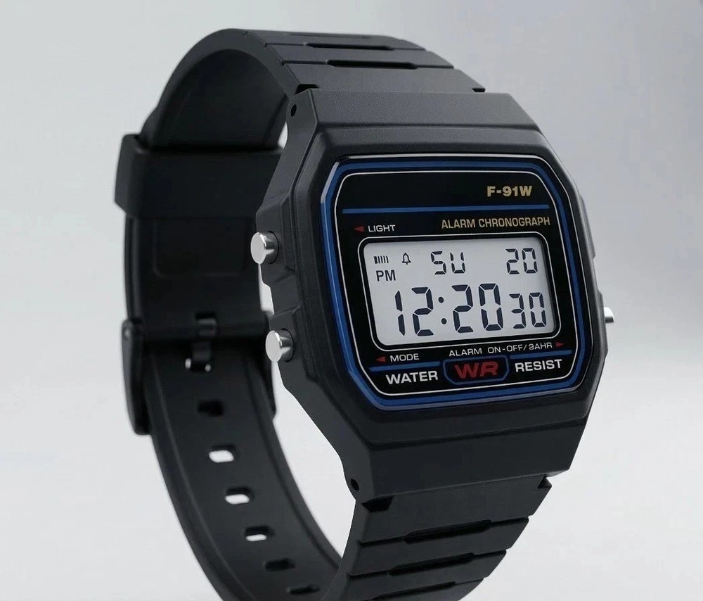 F91W Classic Digital Watch Resin Strap Stopwatch Chronograph Sport Men Watch