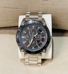 SEAN JOHN Men’s Analog Quartz Dress Watch, Silver Bracelet, White Roman Dial
