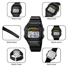 Men’s Digital Watch for Men Outdoor Sport Swim Waterproof Watch Light Alarm S…