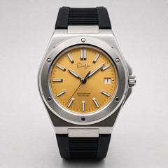 Élan Noir Obsidienne Day-Mark Automatic Watch Champagne Dial Sapphire Steel 41mm