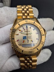 Rare Regatta by Telux Martime Flags Watch 500 ft WR Not Working For Repair