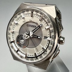 【Excellent】 CITIZEN Satellite Wave F100-T021085 Titanium Men’s Solar 45mm Silver