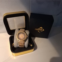 IceTime 42mm Hollywood Yellow Dial Steel Men’s Watch 0.10ct Diamond 1500 retail