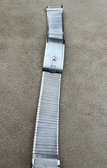 Vintage Accutron Bulova wristwatch wristband Duchess All Steel 17.5mm works 18mm
